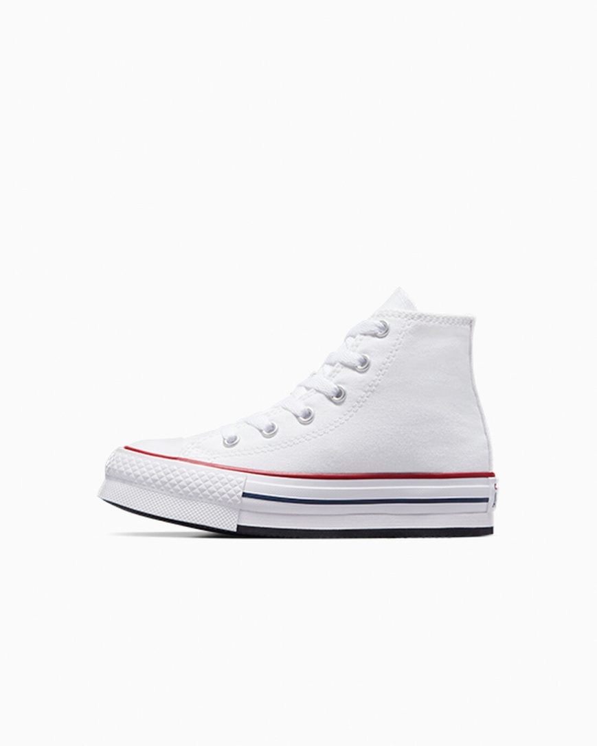 Girls' Converse Chuck Taylor All Star Lift High Top Platform Shoes White / Dark Red / Navy | AU C4E08Q
